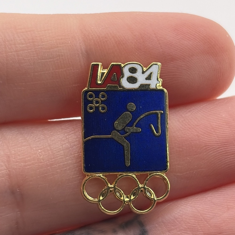 1984 Los Angeles Olympics Modern Pentathlon Equestrian Horse Event Lapel Hat Pin
